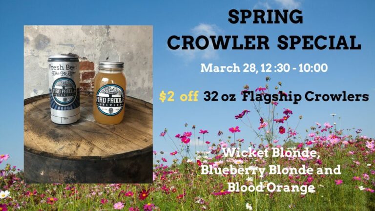 Take advantage of our Spring Crowler Specials!